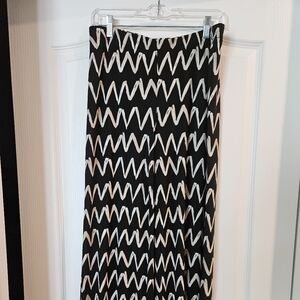 *Chico's* Palazzo pants, Aztec print, size 0, black and tan